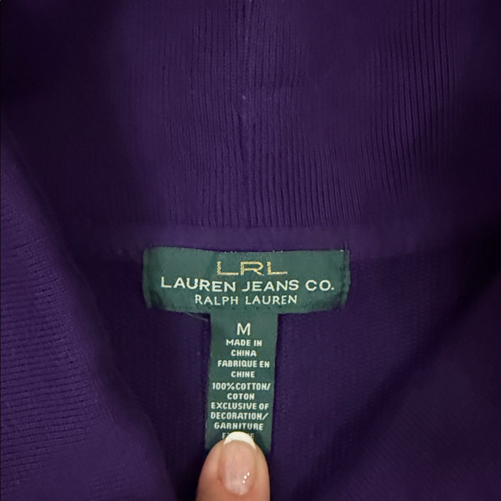 Polo Ralph Lauren Knit Deep Purple Wrap Dress with Buckle Medium - Picture 3 of 8